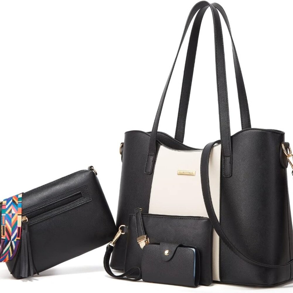 Women Fashion Handbags Wallet Tote Bag Shoulder Bag Top Handle Satchel Purse Set
